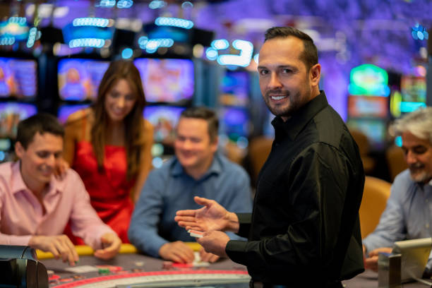 Blackjack table on mobile phone screen
